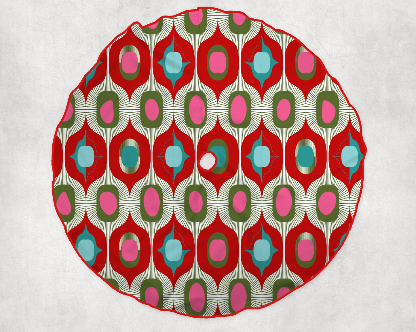 Mcm Vintage Style Christmas Tree Skirt Mid Century Modern