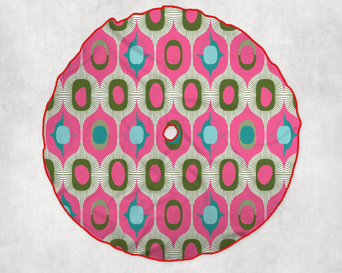 Mcm Vintage Style Christmas Tree Skirt Mid Century Modern