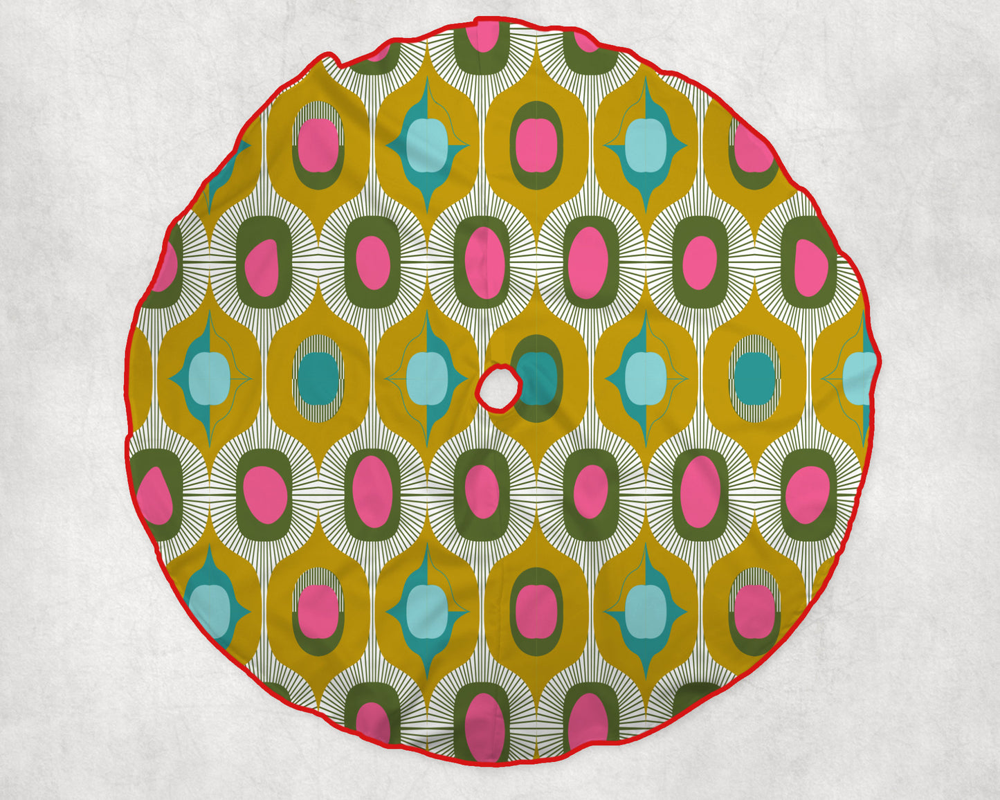 Mcm Vintage Style Christmas Tree Skirt Mid Century Modern