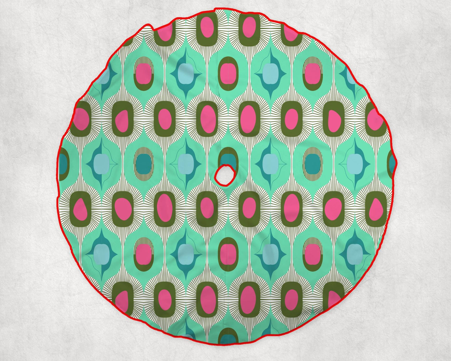 Mcm Vintage Style Christmas Tree Skirt Mid Century Modern